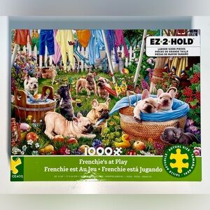 Ceaco EZ 2 Hold - 1000 Oversized Piece Puzzle - Frenchie's at Play